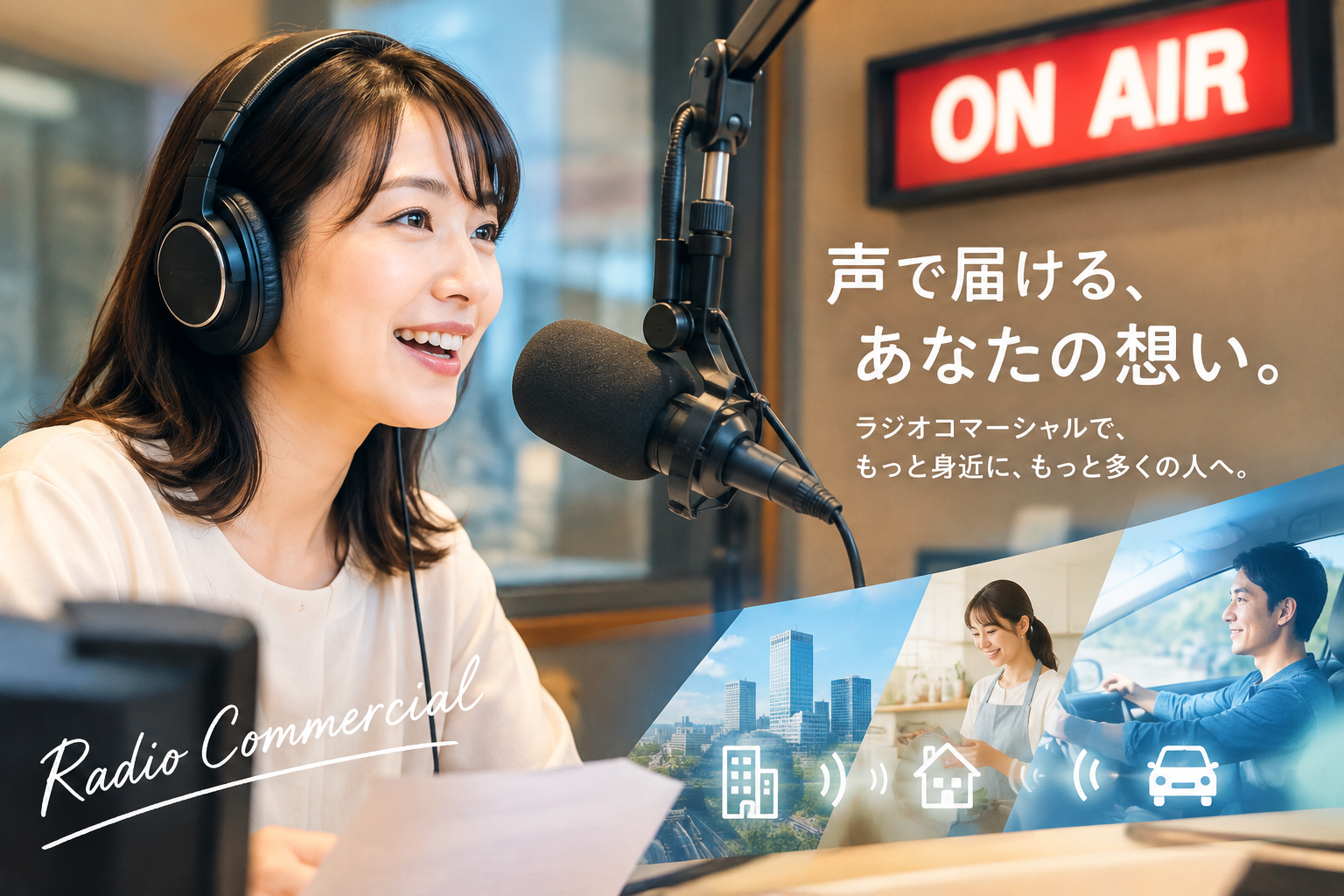 成果報酬型でラジオコマーシャル
